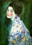 Gustav Klimt kvinnoportratt France oil painting artist